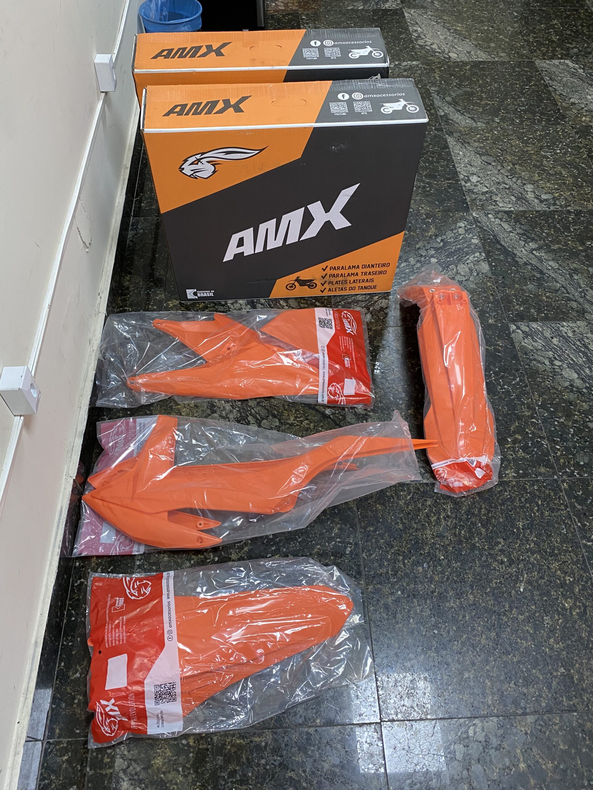 Kit plástico ktm laranja AMX