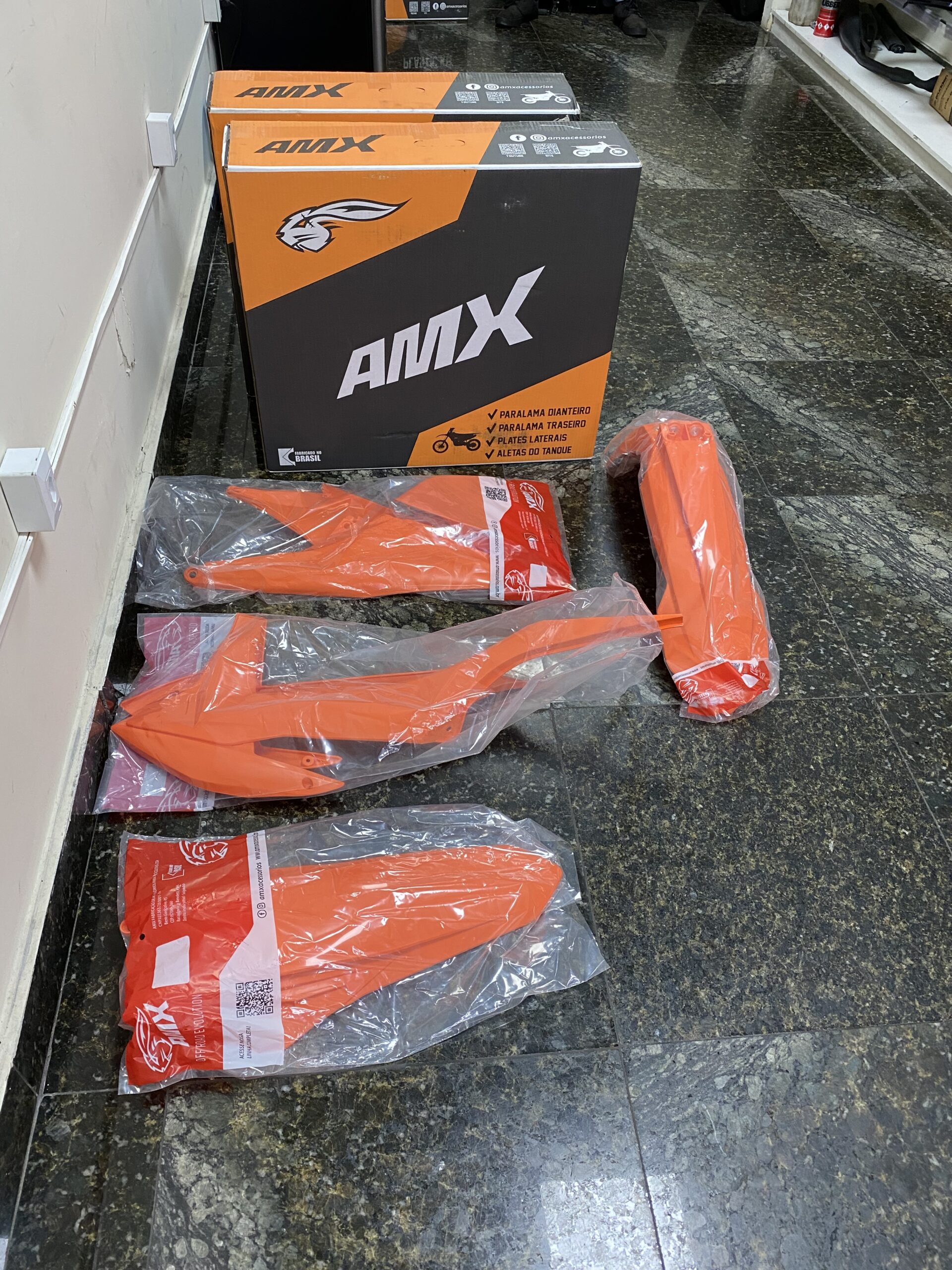 Kit plástico ktm laranja AMX